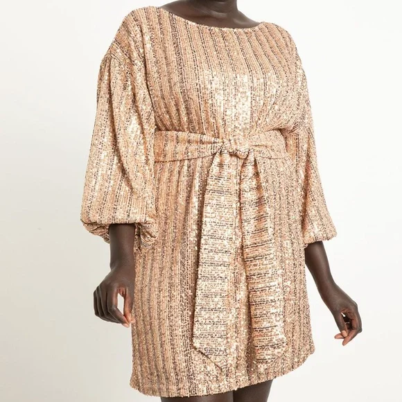 golden globes 2024 dresses best and worst Rent Rotate Birger Christensen Black Sequin Midi Dress main image 0